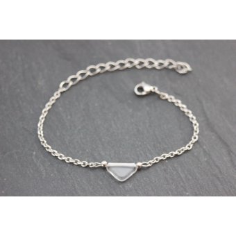 bracelet minimaliste acier et cristal