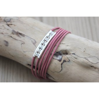 bracelet wrap en cuir rose by EmmaFashionStyle