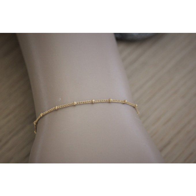 Bracelet en or Gold Filled chaine perlée