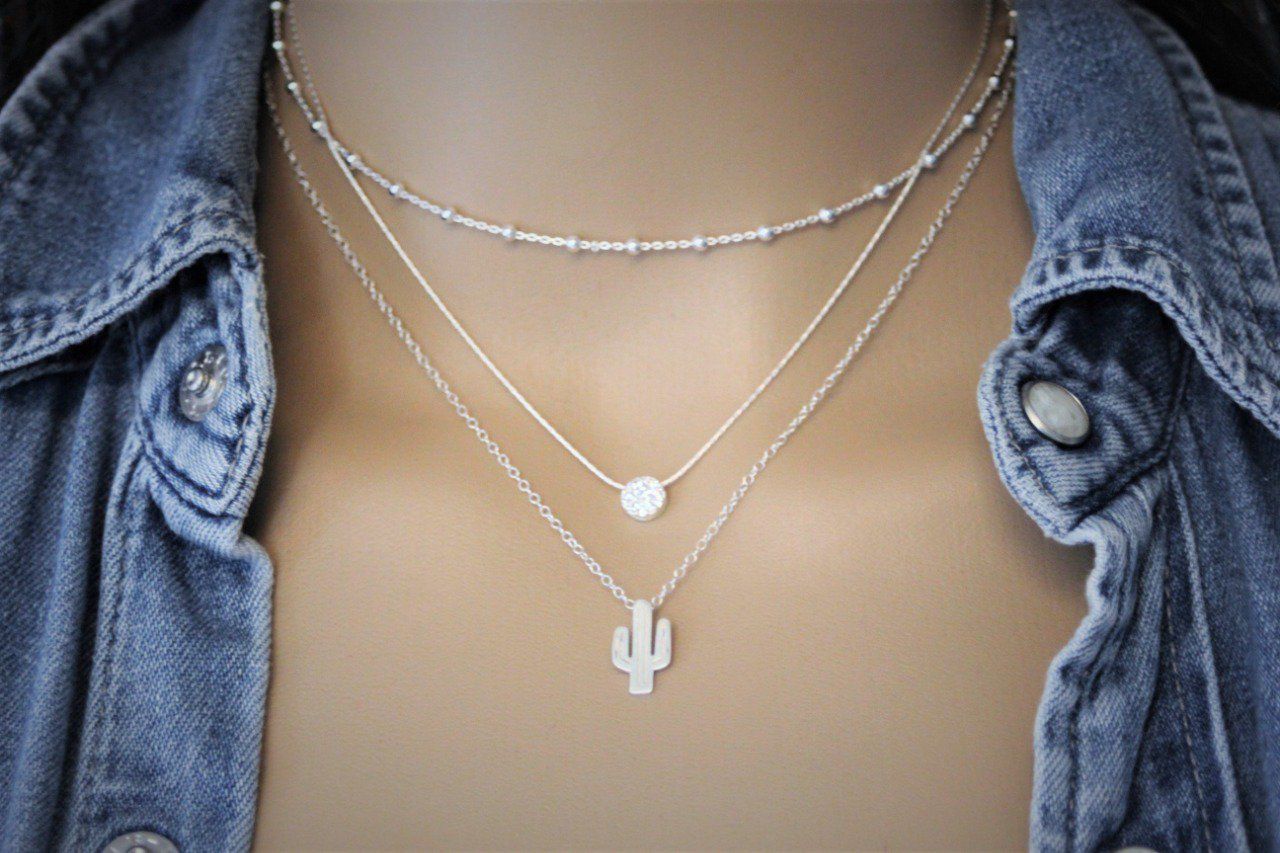 Dishowme Ensemble De 3 Colliers Et Boucles D'oreilles En