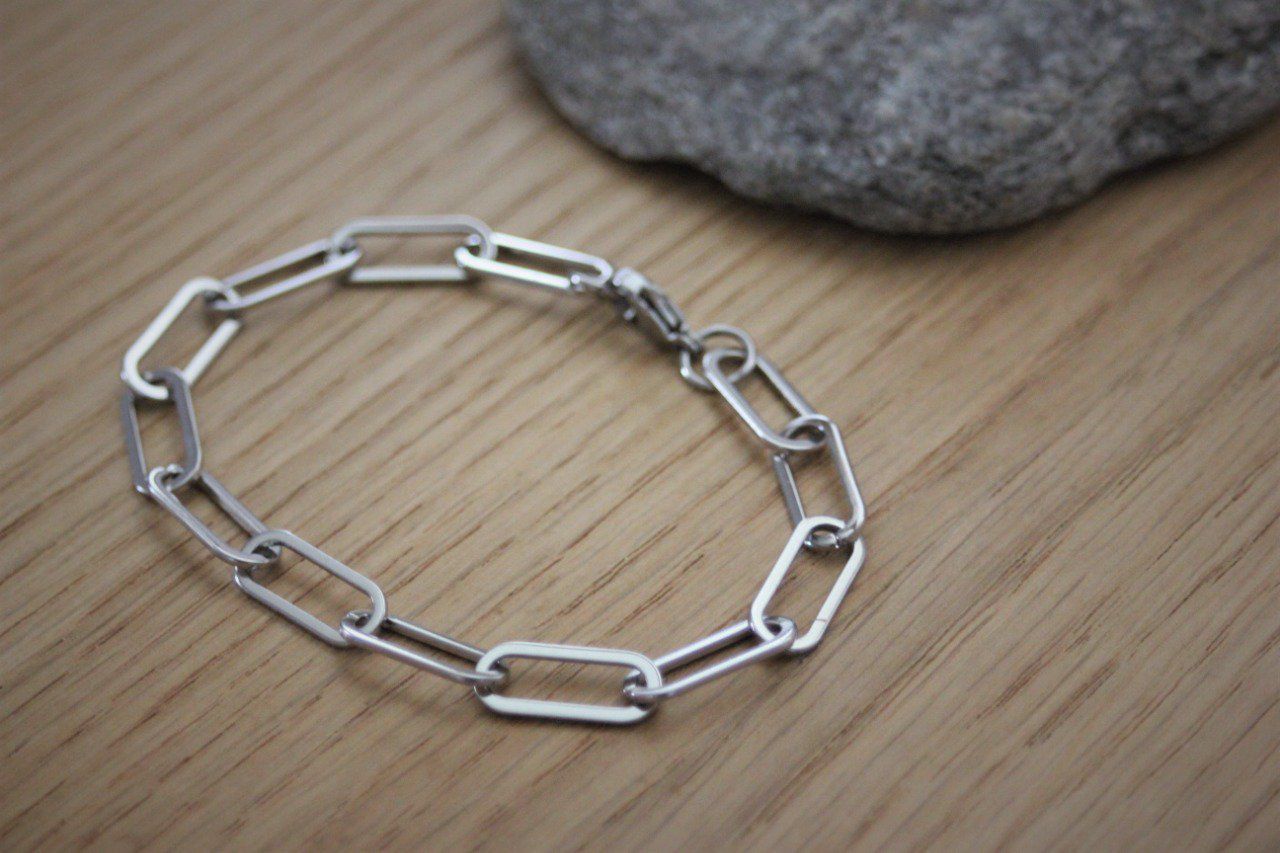 Bracelet chaîne homme acier maille gourmette BRG1 - Achat / Vente