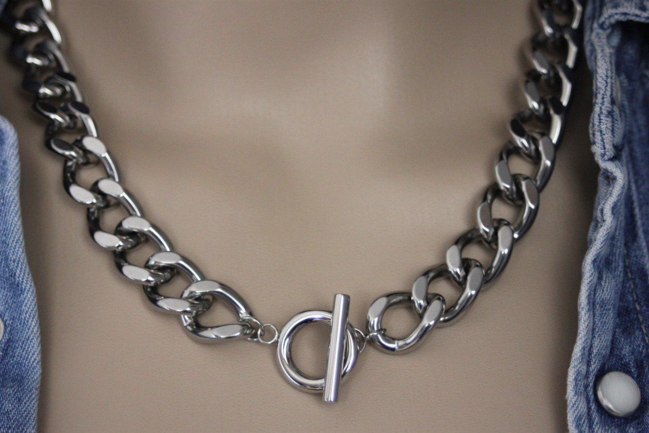 Collier Argent Massif Gros Collier Femme Or Chaîne Argent Massif