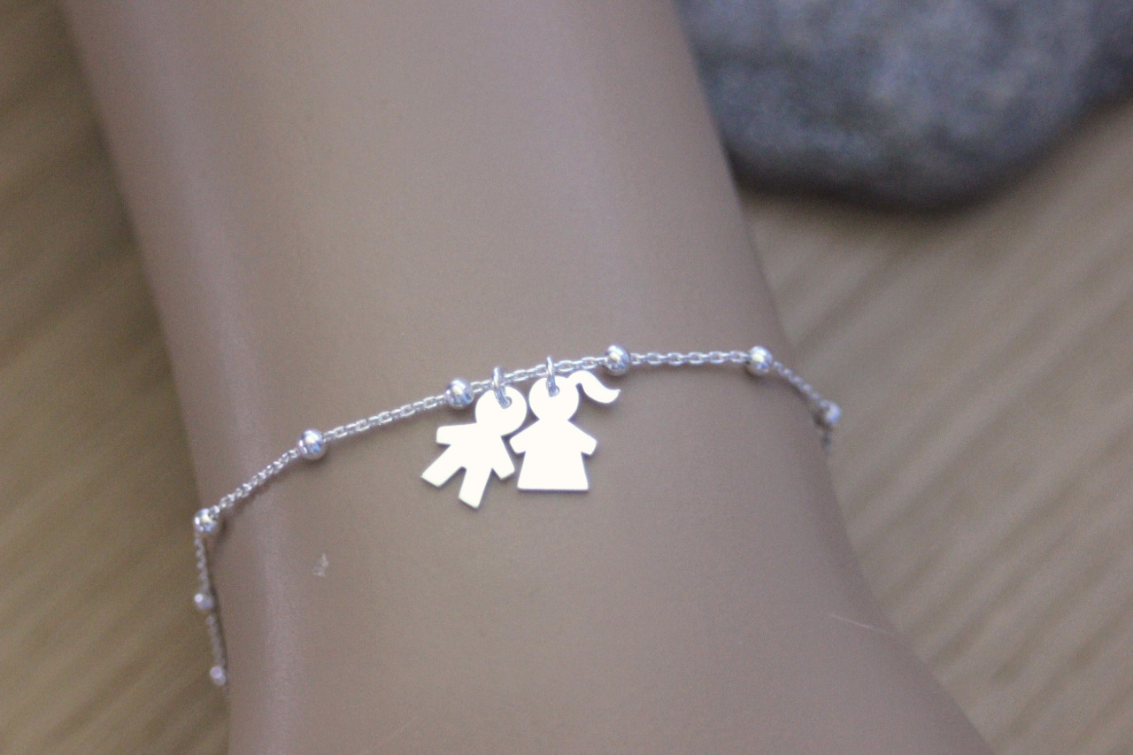 Bracelet 1 Breloque Argent Personnalisé | Atelier De Famille