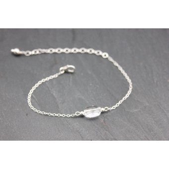 Bracelet argent et ovale en cristal Swarovski