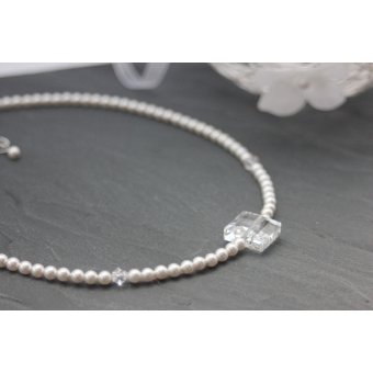 Collier mariage perles swarovski