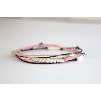 Bracelet cordon perles en argent by EmmaFashionStyle