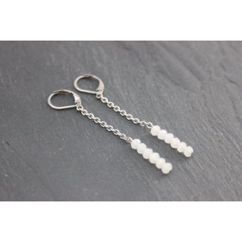 longues boucles d'oreilles fines by EmmaFashionStyle