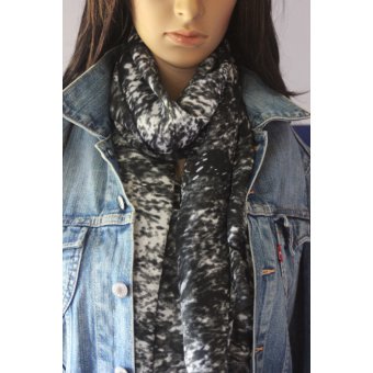 Foulard imprimÃ© loose noir et blanc