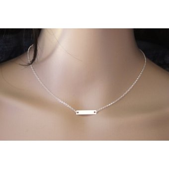 collier minimaliste en argent massif by EmmaFashionStyle