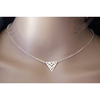 Collier triangle ethnique en argent by EmmaFashionStyle