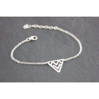 bracelet minimaliste argent breloque triangle