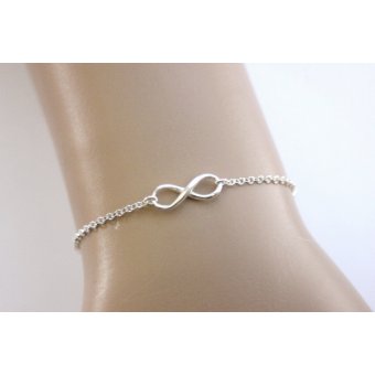 Bracelet infini en argent massif