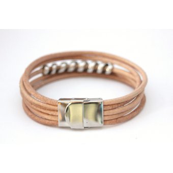 Bracelet cuir et mÃ©tal pour homme By EmmaFashionStyle