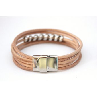 Bracelet cuir et mÃ©tal pour homme By EmmaFashionStyle