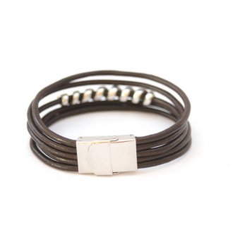 Bracelet homme en cuir marron by EmmaFAshionStyle