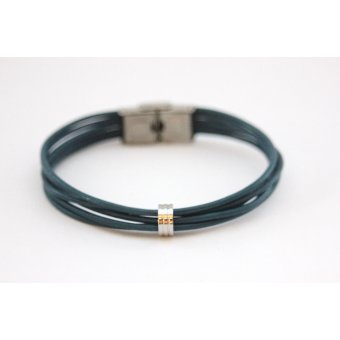 bracelet cuir bleu pour homme by EmmaFashionStyle