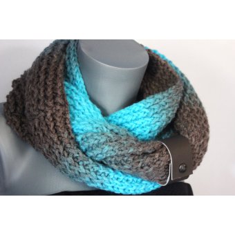 Ã©charpe infinie en laine turquoise by EmmaFashionStyle