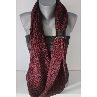 Echarpe de crÃ©ateur noire et rouge by EmmaFashionStyle