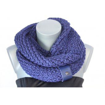 Snood laine bleu Ã©lectrique mÃ©tallisÃ©