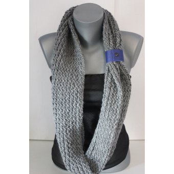 snood tricotÃ© laine grise by EmmaFashionStyle