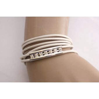 bracelet wrap en cuir blanc by EmmaFashionStyle
