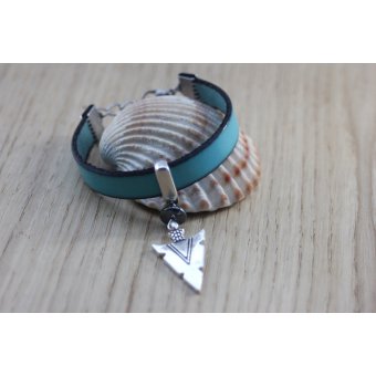 bracelet cuir turquoise de style ethnique by EmmaFashionStyle