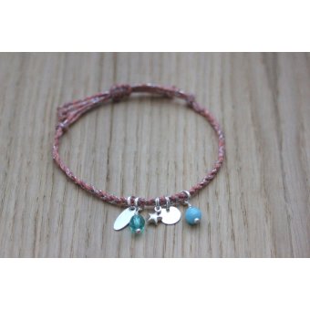 bracelet friendship rose et argent by EmmaFashionStyle