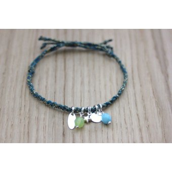 bracelet friendship bleu et argent by EmmaFashionStyle