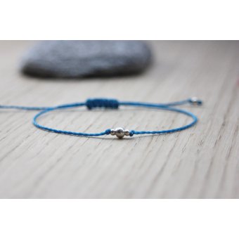 bracelet minimaliste perles argent massif by EmmaFashionStyle