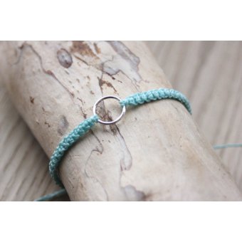 bracelet minimaliste anneau en argent massif By EmmaFashionStyle
