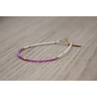 Bracelet fin en or Gold Filled et perles miyuki