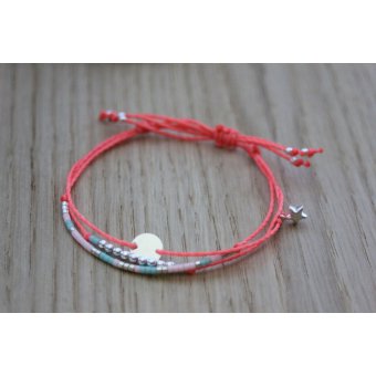 Bracelet ~ FLASHY ~ 3en1 perles argent et miyuki 