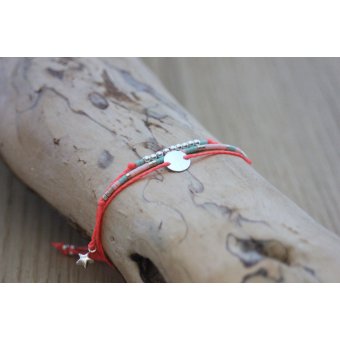 Bracelet ~ FLASHY ~ 3en1 perles argent et miyuki 