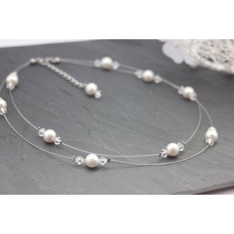 collier de mariées perles nacrées