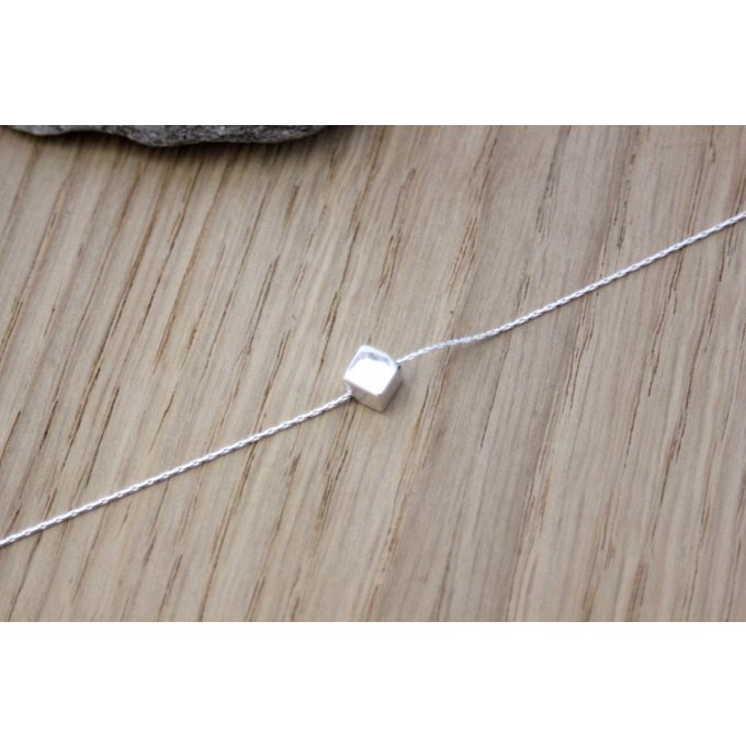 Collier cube en argent massif by EmmaFashionStyle