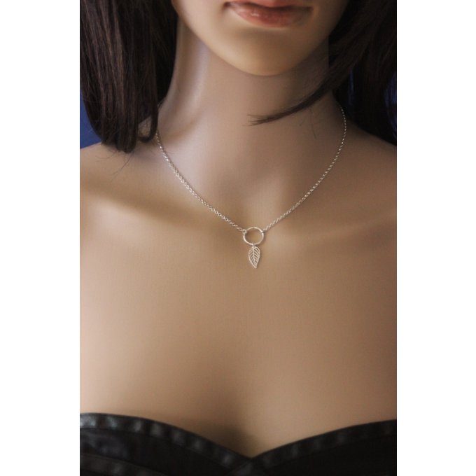 collier fin en argent style ethnique