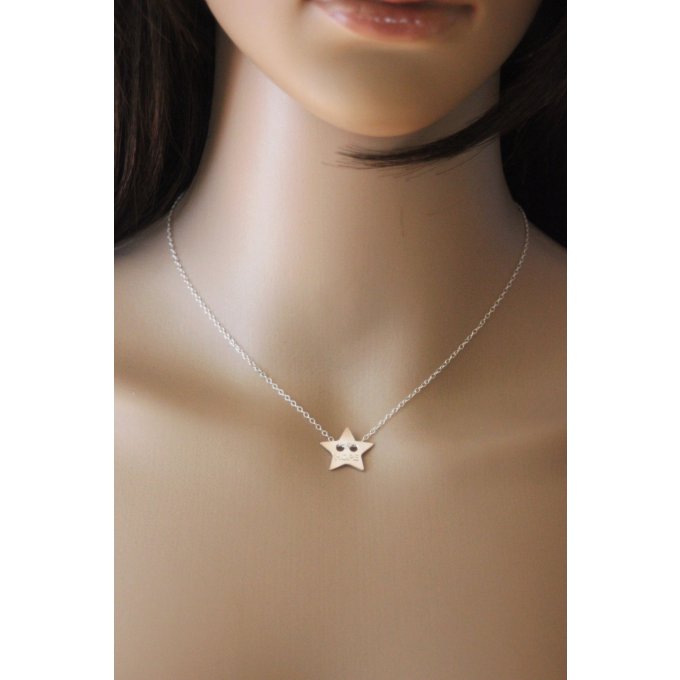 collier étoile en argent