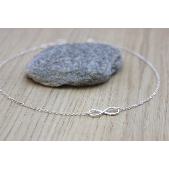 collier argent pendentif infini