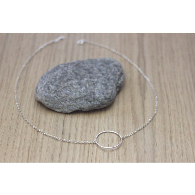 collier cercle en argent massif