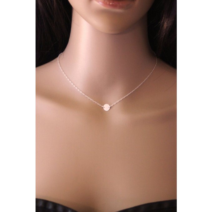 collier ras du cou en argent