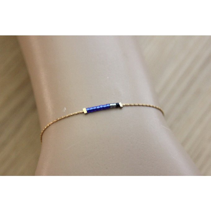 bracelet bleu et or