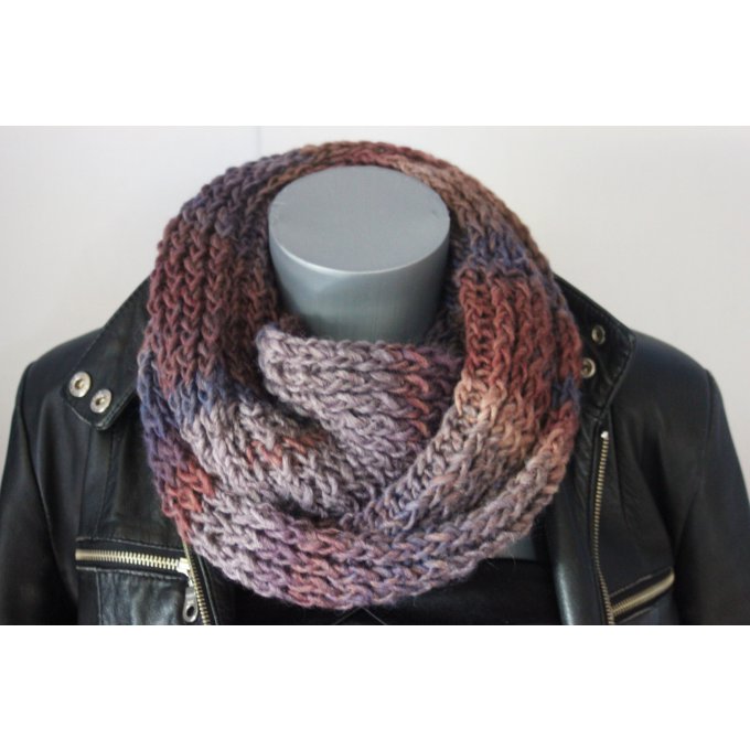 snood laine originale tricotée