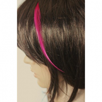 Plume de cheveux rose fushia 15 à 17 cm