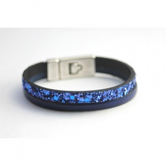 bracelet fin en cuir bleu by EmmaFashionStyle