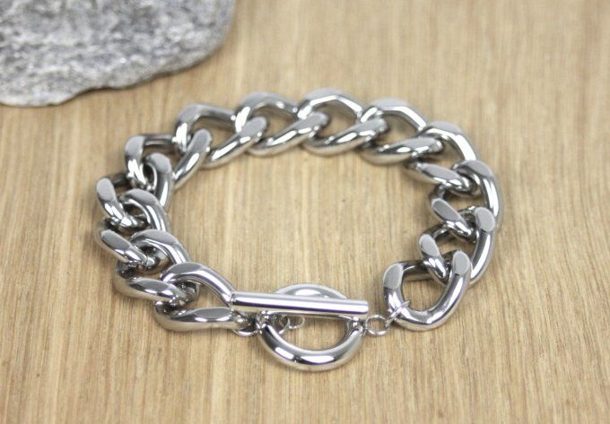gros bracelet argent