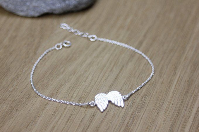 Bracelet argent ailes d'ange