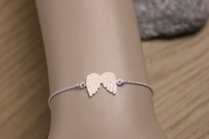 Bracelet argent ailes d'ange