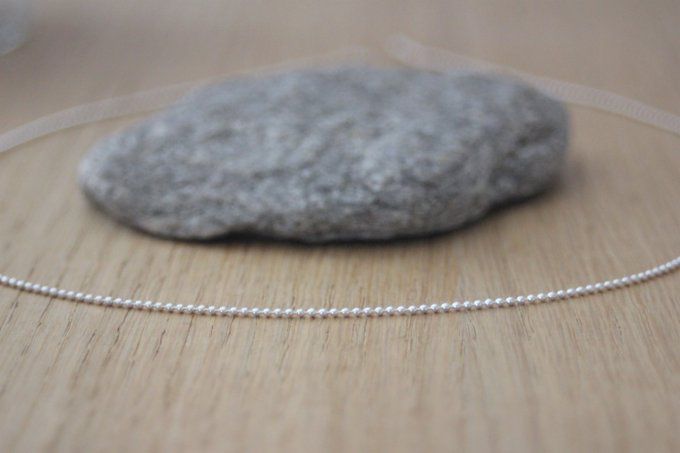 Collier chaine boules en argent massif