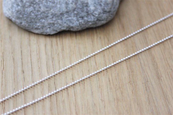 Collier chaine boules en argent massif