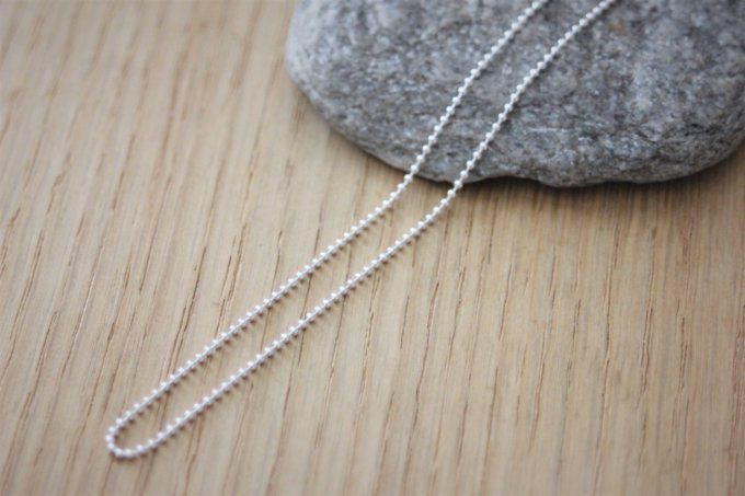 Collier chaine boules en argent massif